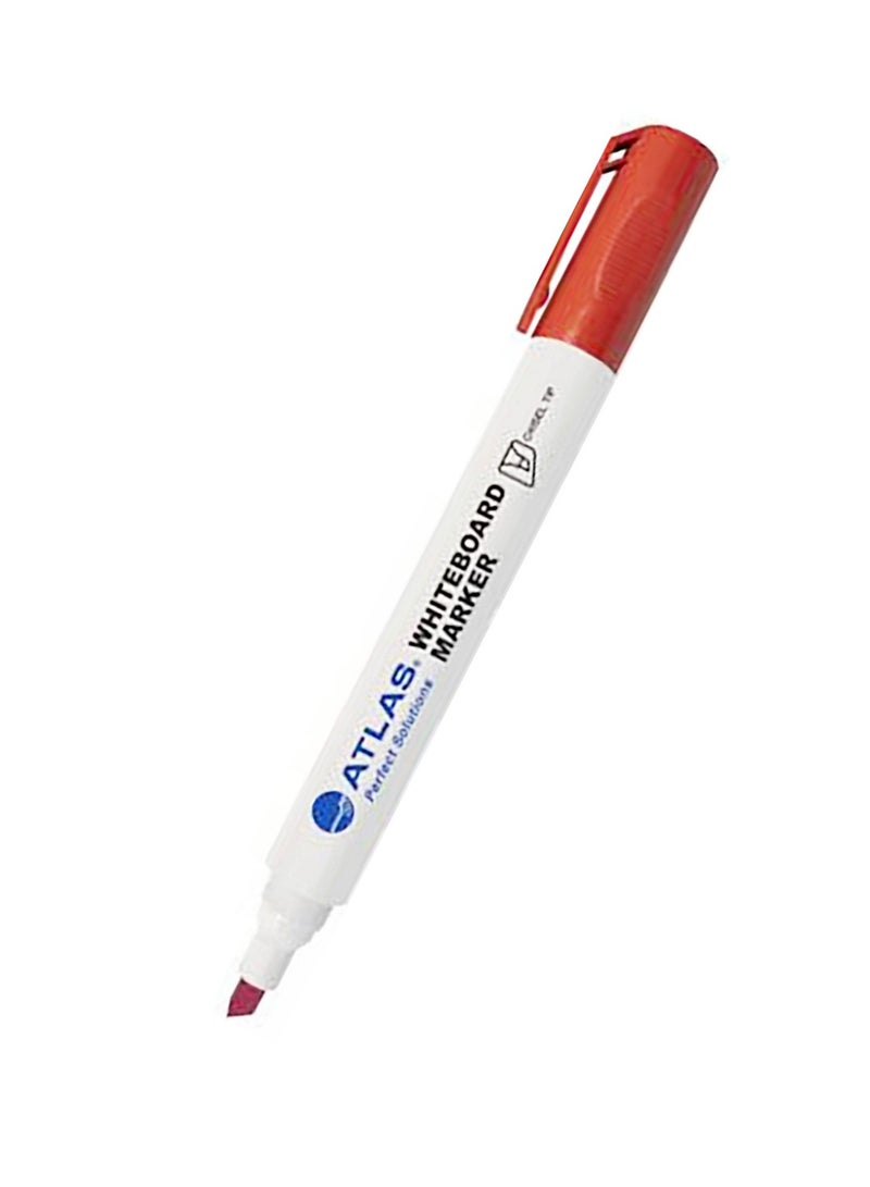 ATLAS 12-Piece Dry Erase Whiteboard Marker Chisel Tip Red Ink - Image 2